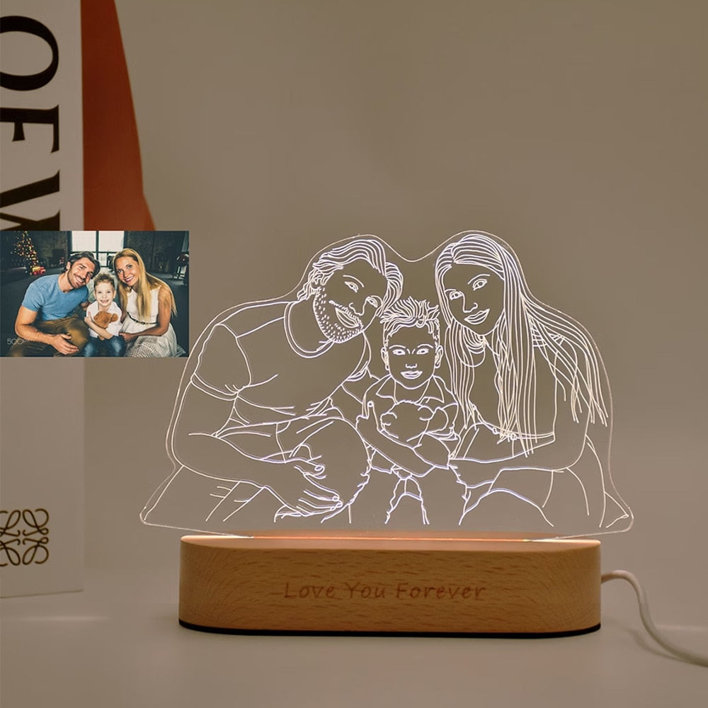 Personalized 3D Photo Lamp Night