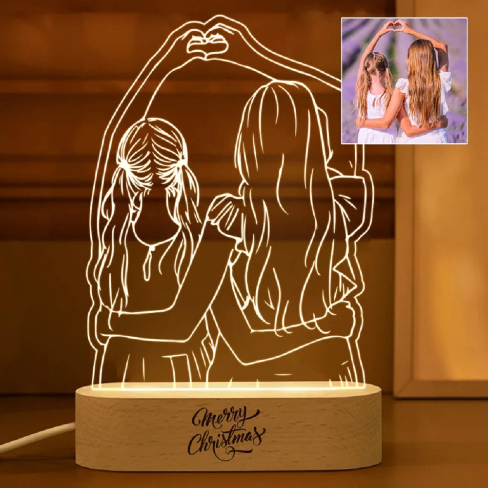 Personalized 3D Photo Lamp Night