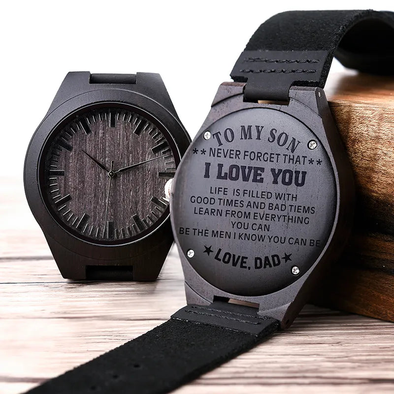 Engraved Wood Watches for Men