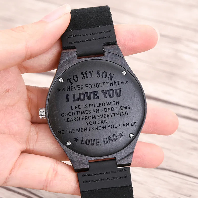 Engraved Wood Watches for Men