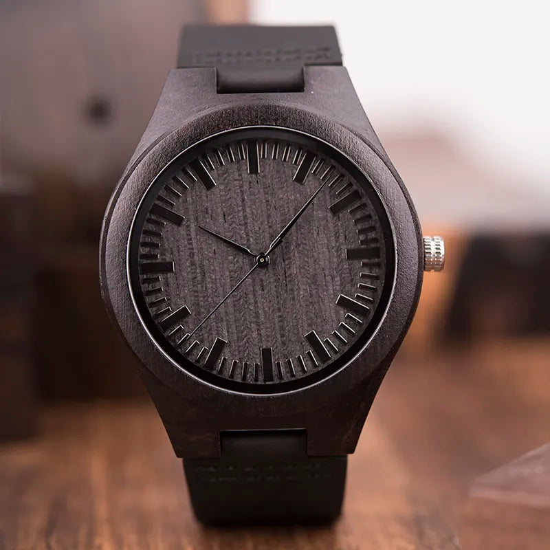 Engraved Wood Watches for Men