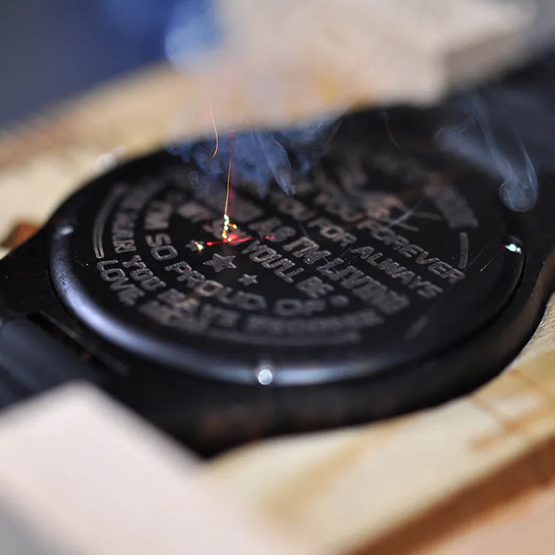 Engraved Wood Watches for Men