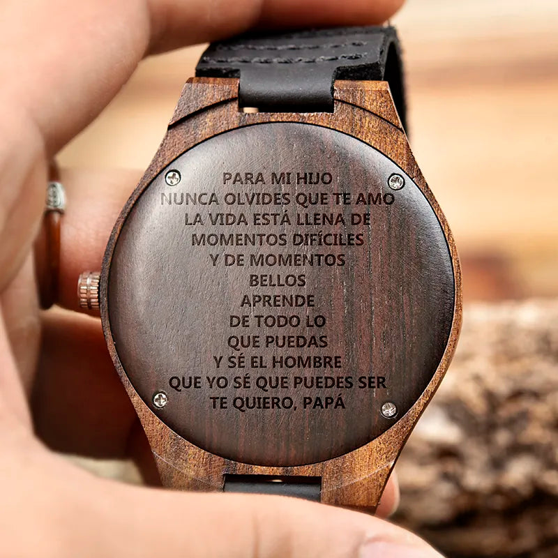 Engraved Wood Watches for Men