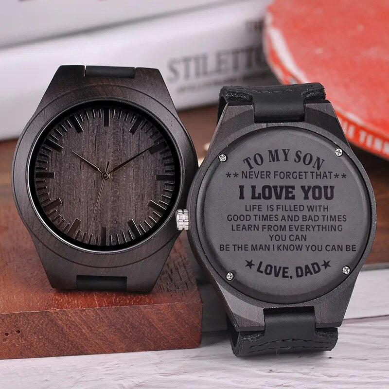 Engraved Wood Watches for Men