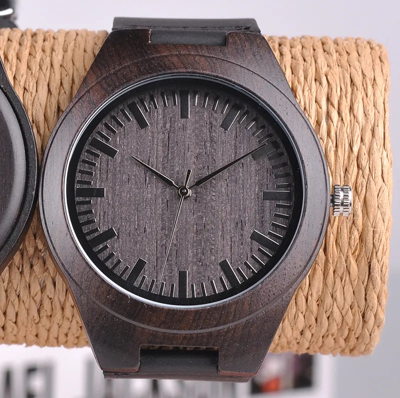 Engraved Wood Watches for Men