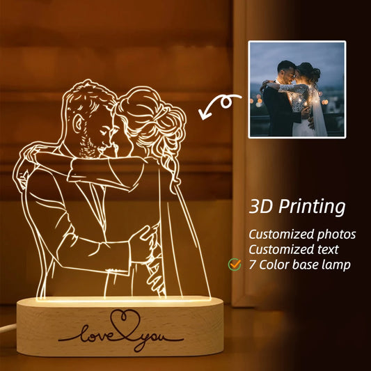 Personalized 3D Photo Lamp Night